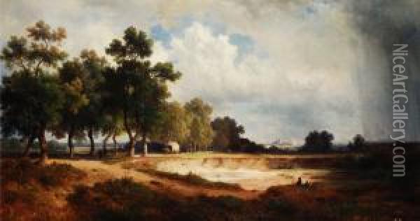 Auf Dem Weg Von Oil Painting - Eduard I Schleich