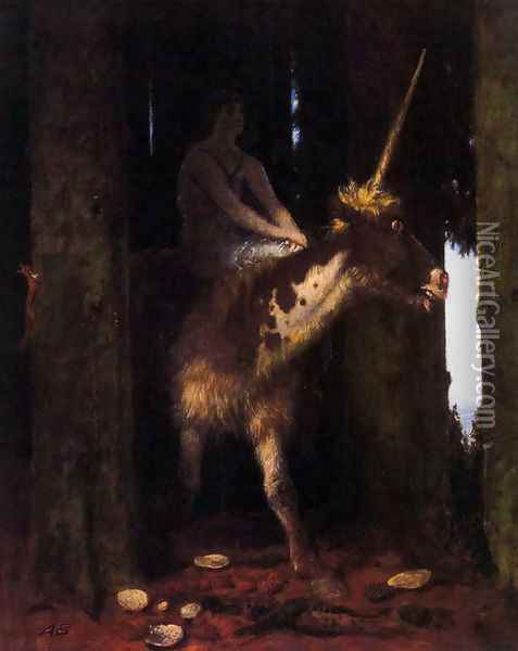 The Silence of the woods Oil Painting - Arnold Bocklin