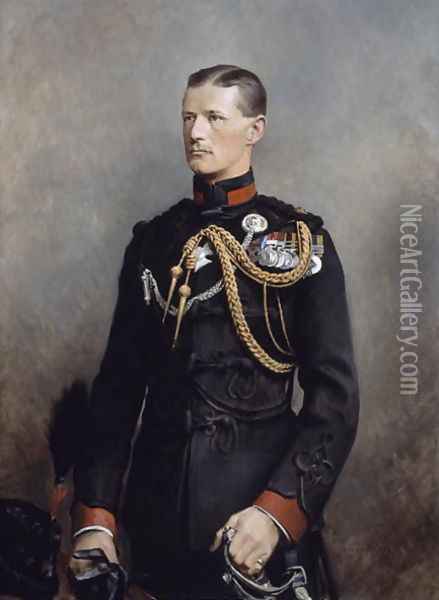 The Hon. Lieutenant Frederick Hugh Sherston Roberts, Kings Royal Rifle Corps, 1901 Oil Painting - Julian Russell Story
