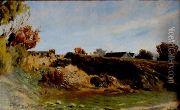 Landschaft Bei Dachau Oil Painting - Tina Blau-Lang