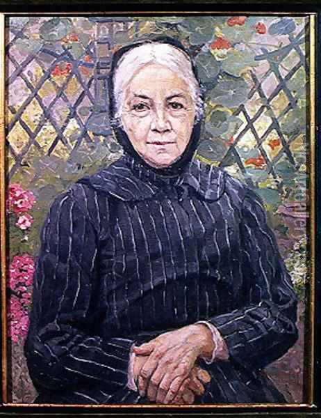 Portrait of Auntie, 1922 Oil Painting - Lucie Ranvier-Chartier