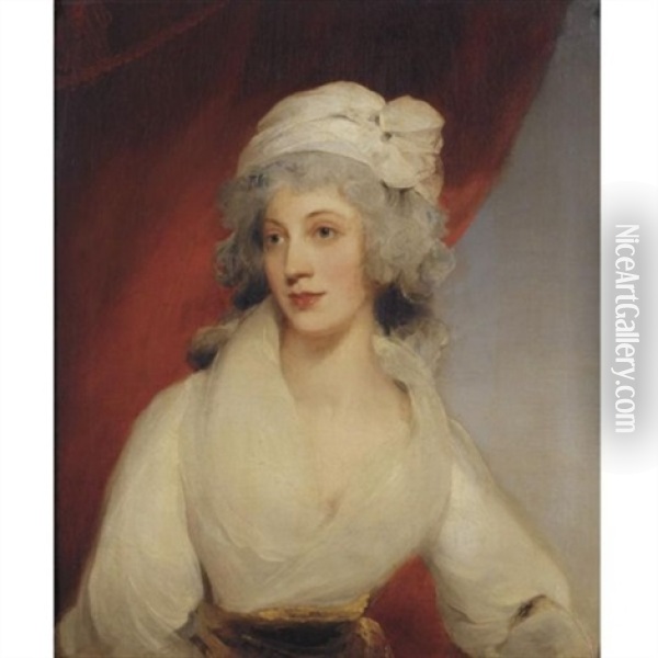Portrait Of Mrs. Calverley Bewicke Oil Painting - Thomas Lawrence