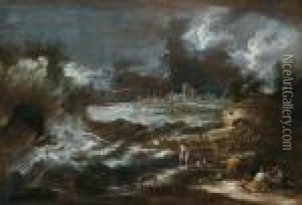 Burrasca Di Mare Oil Painting - Marco Ricci