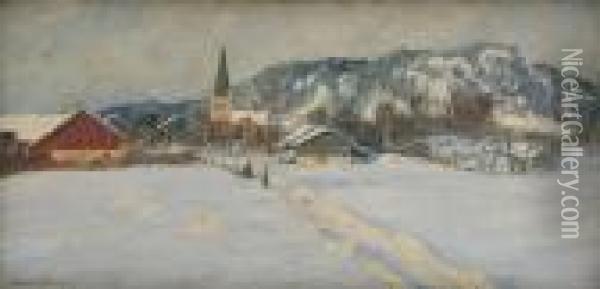 Etter Snefallet Oil Painting - Niels Gustav Wentzel