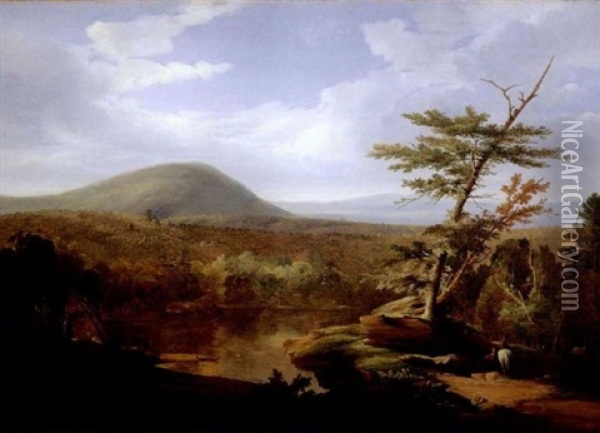 View In The Catskills Oil Painting - William M. Hart