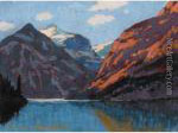 Mountain Spell, Jasper Park Oil Painting - Franz Hans Johnston