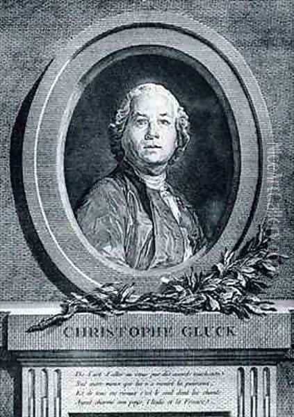 Portrait of Christoph Gluck German composer Oil Painting - Duplessis, Joseph-Siffrede
