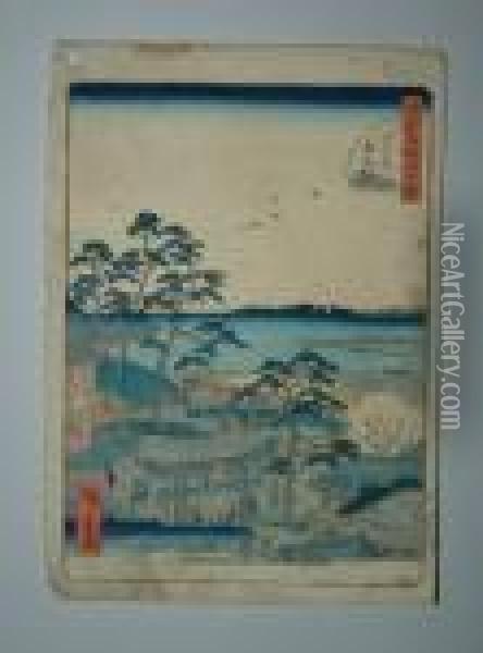 Serie Des 48 Vues Celebres D'edo Oil Painting - Utagawa or Ando Hiroshige