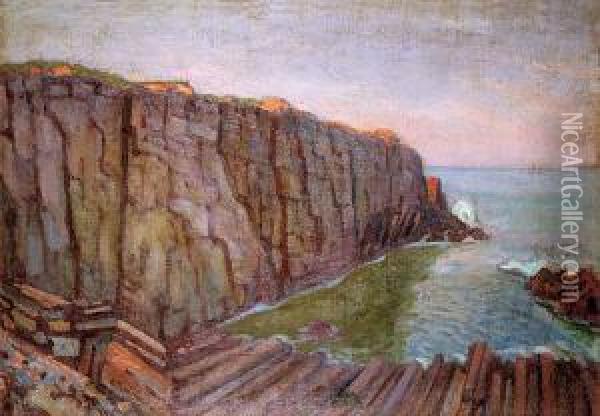 Skaliste Wybrzeze Morskie, 1926 - 27 Oil Painting - Abraham Neumann