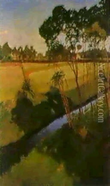 Fruhjahr Im Moor Oil Painting - Otto Modersohn