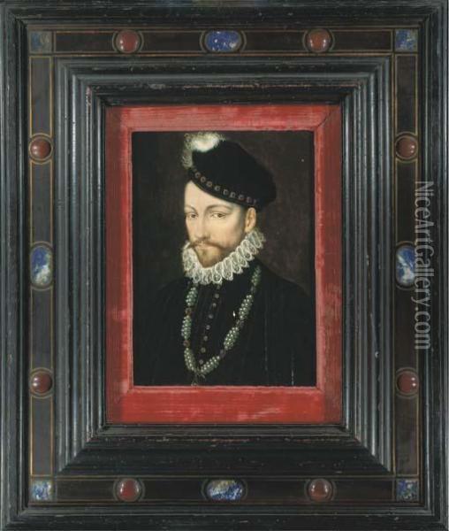 Portrait De Charles Ix, Roi De France Oil Painting - Francois Clouet