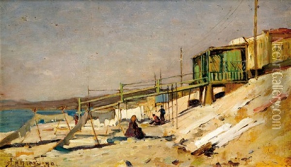 Vue Des Martigues Oil Painting - Adolphe Appian
