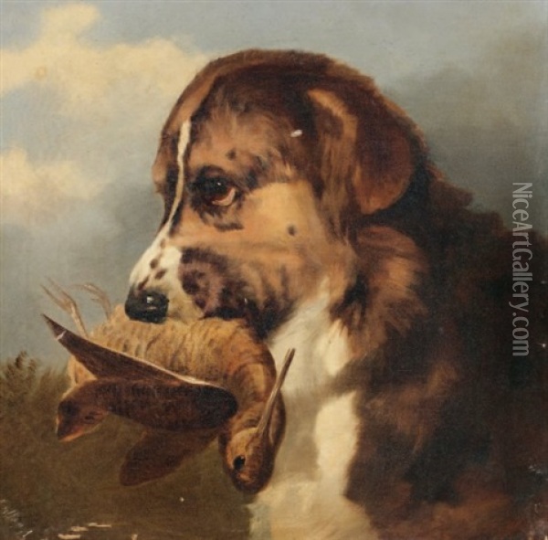 Portrait De Chien Oil Painting - Sir Edwin Henry Landseer
