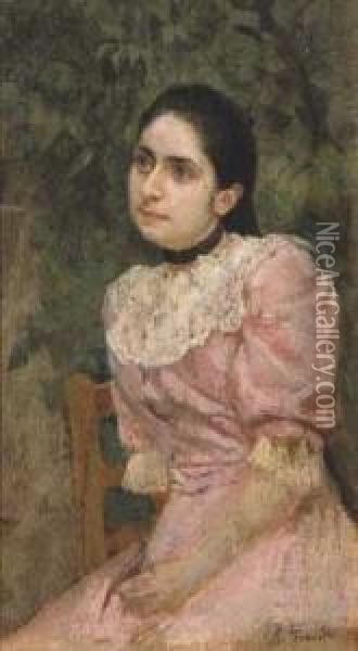Ritratto Di Giovane Donna Oil Painting - Ruggero Focardi