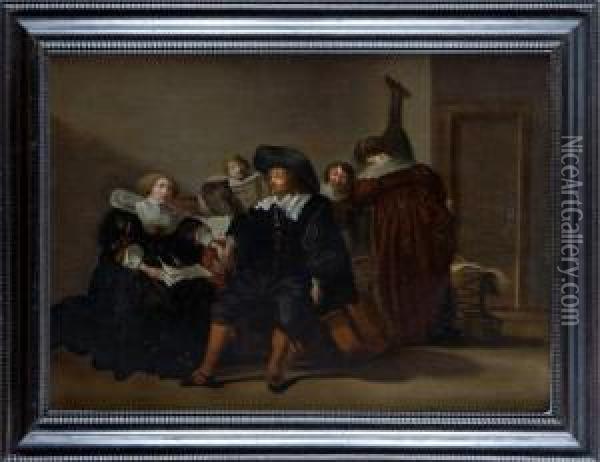 Koncert Oil Painting - Pieter Codde