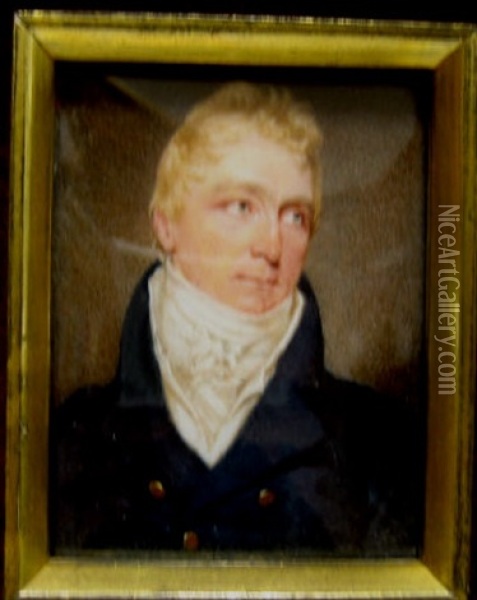 Portrait Of A Gentleman Oil Painting - William John (Sir) Newton