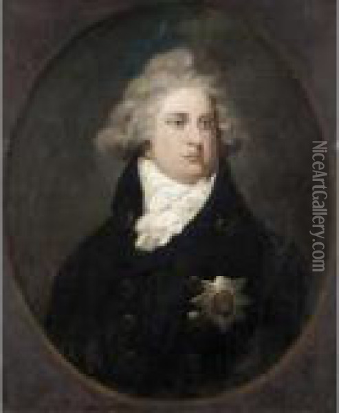 Portrait Of George Iv Oil Painting - John Russell
