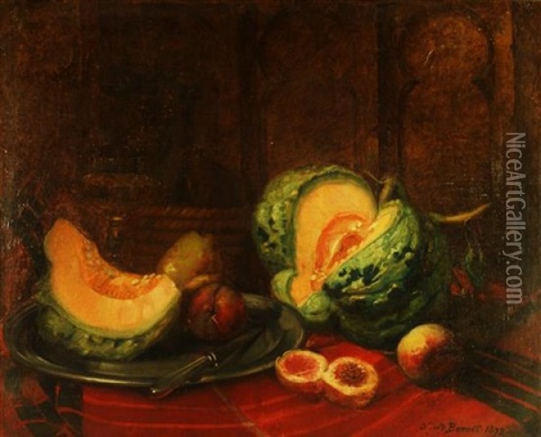 Still Life With Fruits Oil Painting - Felix Alfred Bonnet