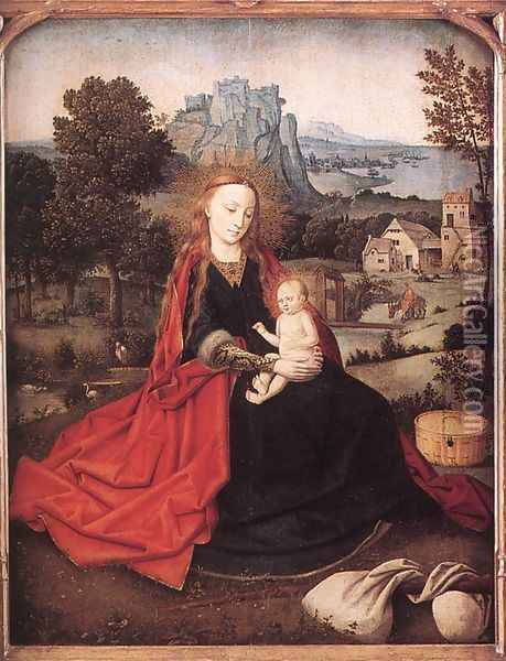Rest on the Flight into Egypt c. 1500 Oil Painting - Flemish Unknown Masters