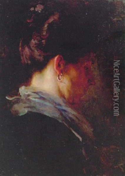 Bildnis Einer Frau Oil Painting - Gabriel Von Hackl