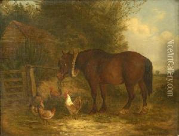 Farmyard Friend Oil Painting - Henry Charles Bryant