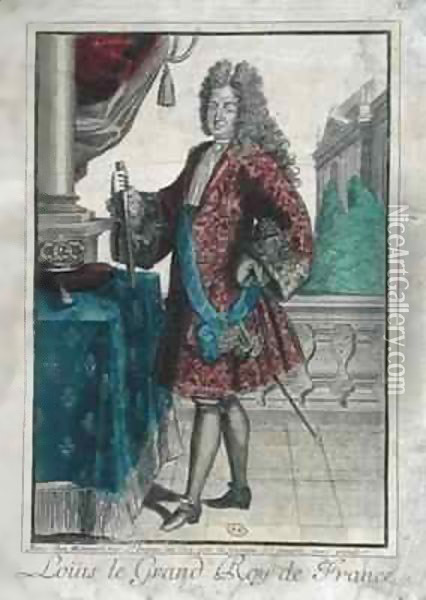Louis XIV (1638-1715) King of France Oil Painting - Jean Baptiste Bonnart