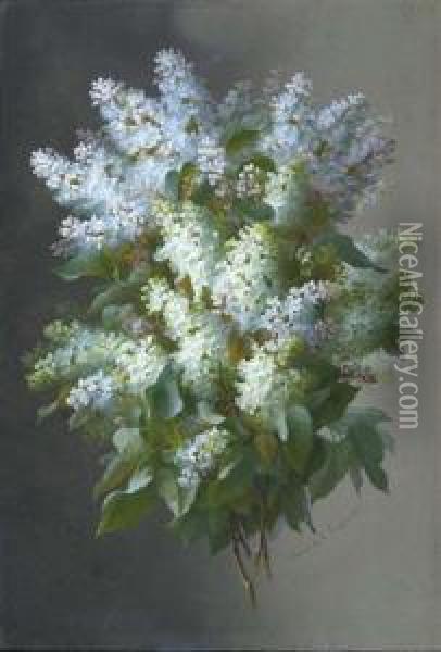 Bouquet Of Flowers Oil Painting - Raoul Maucherat de Longpre
