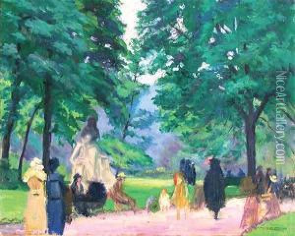 Promenade Dans Le Parc Oil Painting - Walter Lofthouse Dean