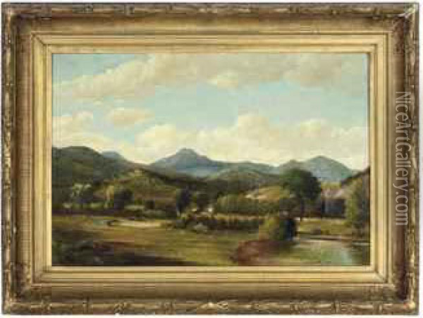 A View Of Mount Chocorua, Conway, New Hampshire Oil Painting - Samuel W. Griggs