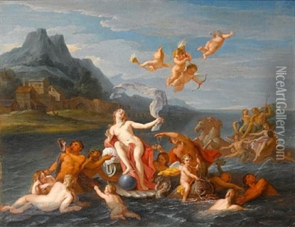 The Triumph Of Galatea Oil Painting - Louis de Silvestre