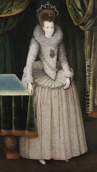Portrait of a Lady traditionally identified as Elizabeth Oil Painting - English School
