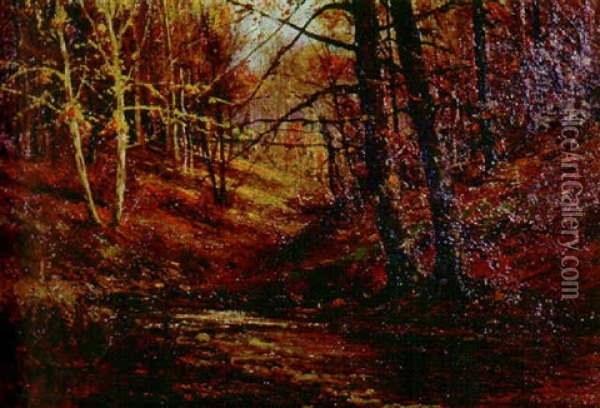 Autumn In Indiana Oil Painting - Edward R. Sitzman