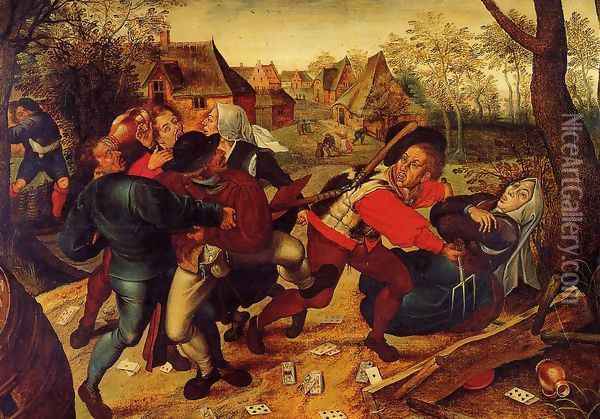 Peasant Brawl Oil Painting - Pieter the Elder Bruegel