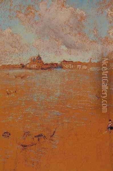Venetian Scene Oil Painting - James Abbott McNeill Whistler