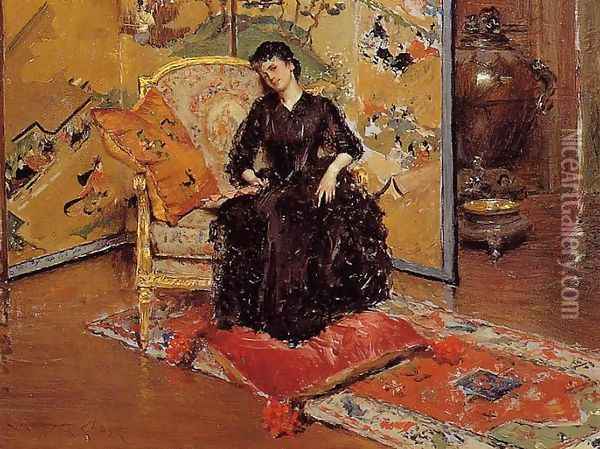 Weary (or Who Rang?) Oil Painting - William Merritt Chase