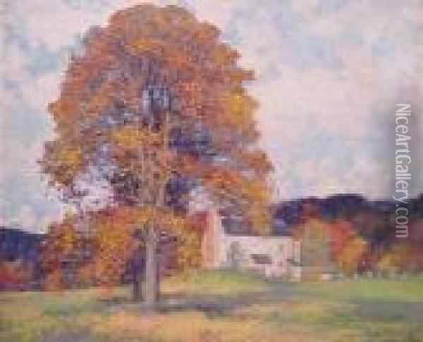 American Autumn Oil Painting - Robert William Vonnoh