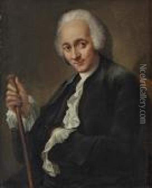 Portrait Of A Gentleman Oil Painting - Antoine Pesne