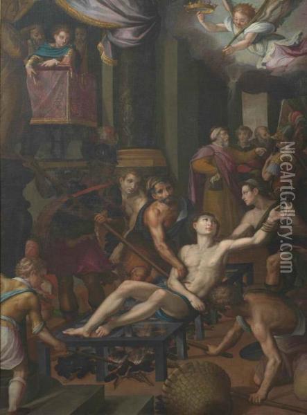 Martirio Di San Lorenzo Oil Painting - Giovanni Maria Butteri
