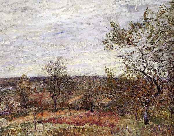 Windy Day at Veneux, 1882 Oil Painting - Alfred Sisley
