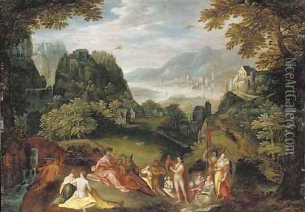 The contest between Apollo and Marsyas Oil Painting - Karel Van Mander