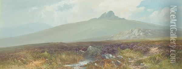 Hay Tor, Dartmoor Oil Painting - Frederick John Widgery
