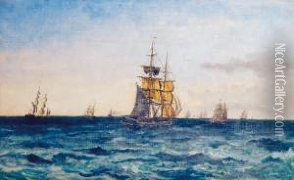 Fra Helsingor 1874 Oil Painting - Edvard Skari