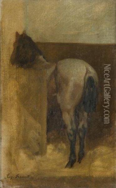 Cheval Dans Une Ecurie Oil Painting - Eugene Fromentin