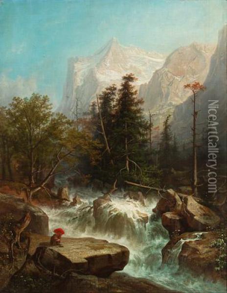 Das Wetterhorn Oil Painting - Anton Butler