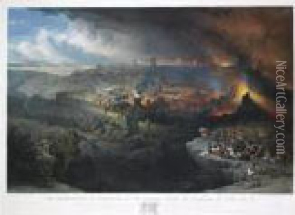The Destruction Of Jerusalem By The Romans, Under The Command Of Titus, A.d. 70. Oil Painting - David Roberts