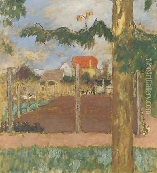 L'enclos aux canards, au chateau de Clayes Oil Painting - Jean-Edouard Vuillard