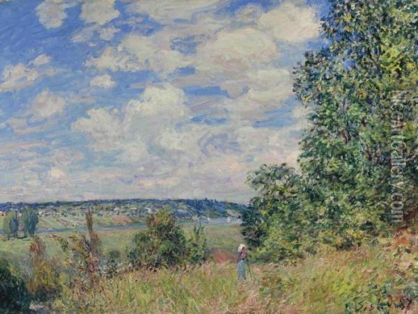 Paysage Oil Painting - Alfred Sisley