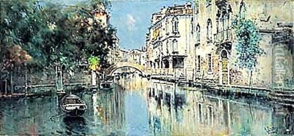 Venecia (Venice) Oil Painting - Antonio Reyna Manescau