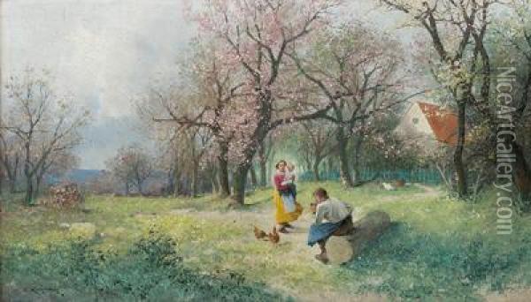 Primavera Oil Painting - Adolf Kaufmann