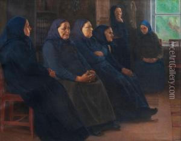 Pietists Oil Painting - Venny Soldan-Brofelt